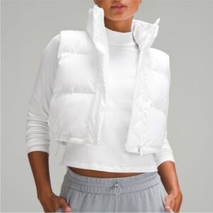 NEW Lululemon Wunder Puff Super Cropped Vest White size 8